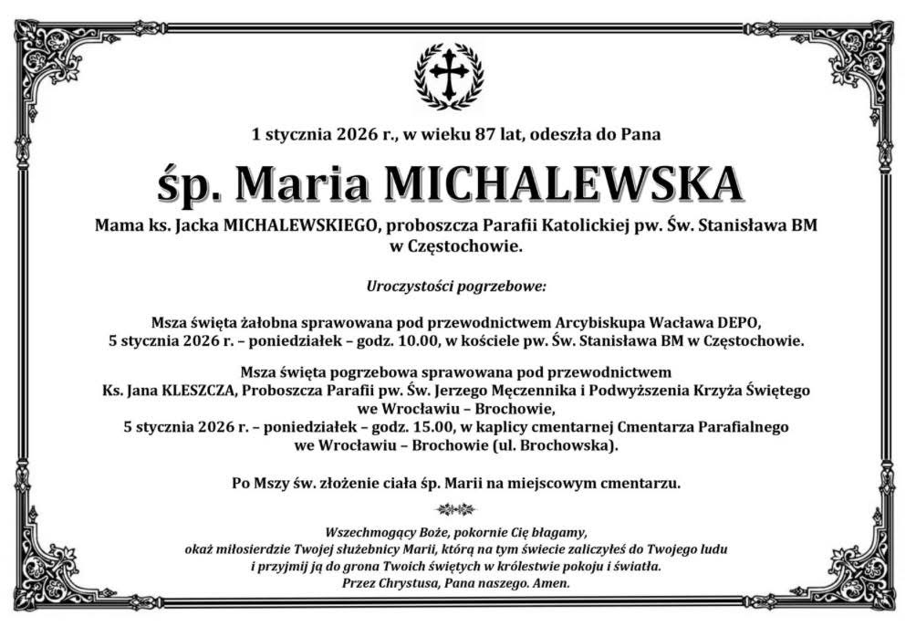 Zmarła mama Księdza Proboszcza