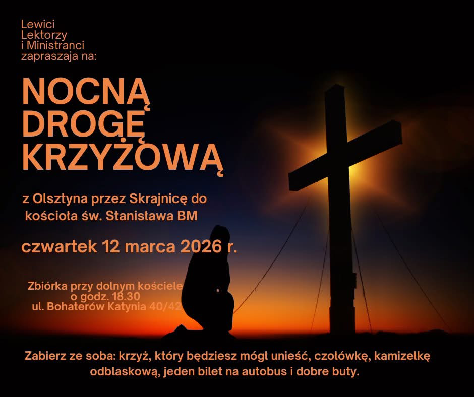 Nocną Droga Krzyżowa z Olsztyna
